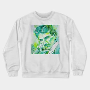 NIKOLA TESLA watercolor portrait .9 Crewneck Sweatshirt